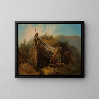 Julie Wilhelmine HagenSchwarz - Mountainous Landscape with a Tent.webp