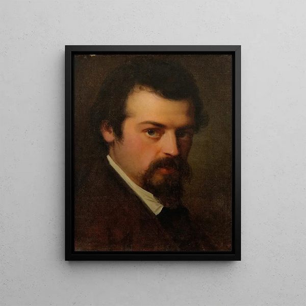 Portrait des Künstlers Aleksander Hagen - Julie Wilhelmine Hagen-Schwarz — gerahmtes Bild an der Wand