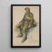 Portrait eines französischen Soldaten aus dem Ersten Weltkrieg - Julien Le Blant — gerahmtes Bild an der Wand