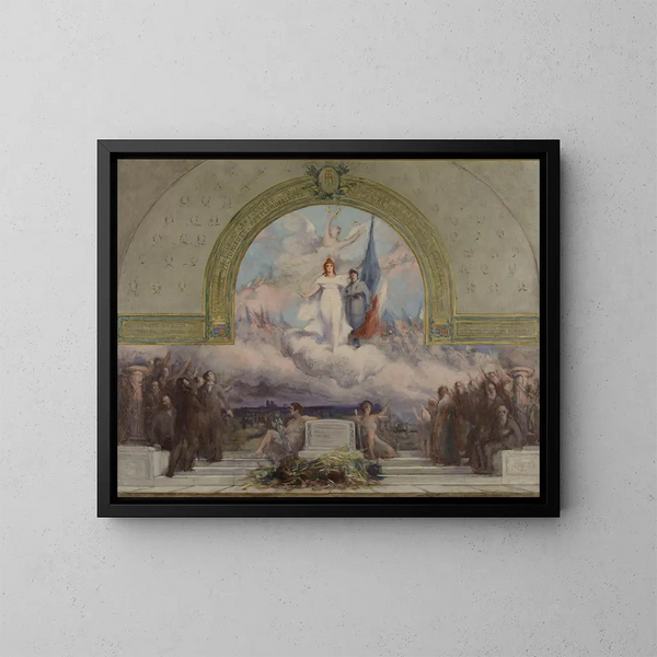 Allegorie auf die Toten des Ersten Weltkriegs - Julien Louis Tavernier — gerahmtes Bild an der Wand