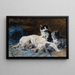 Mutterkatze mit zwei Kätzchen - Julius Anton Adam — gerahmtes Bild an der Wand