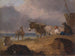 Esel und Figuren an einem Strand - Julius Caesar Ibbetson — Ansicht des Kunstwerks