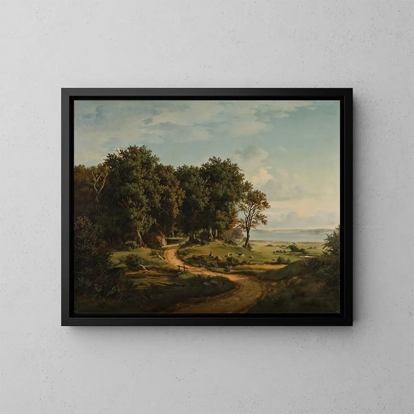 Landschaft Dänemark - Julius Hellesen — gerahmtes Bild an der Wand