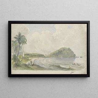 Julius Jacobus van de Sande Bakhuyzen - Tropisch kustlandschap.webp