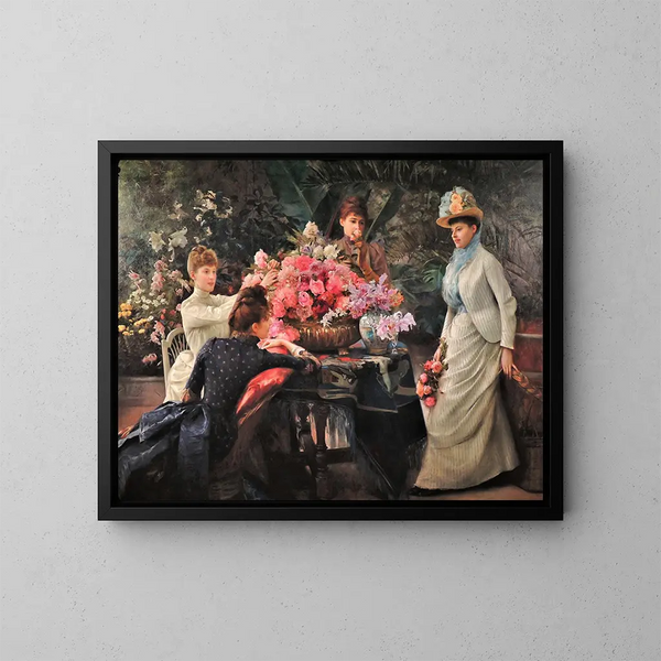 Frühlingsblumen - Julius LeBlanc Stewart — gerahmtes Bild an der Wand