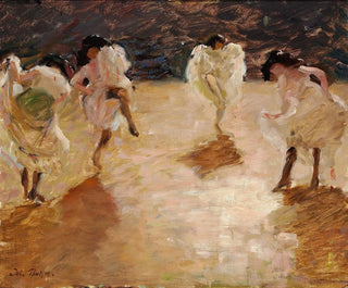 Junge Frauen, die den Cancan in Paris tanzen - Julius Paulsen — Ansicht des Kunstwerks