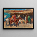 Sturm in einer verschneiten Landschaft - Julius Sergius Klever — gerahmtes Bild an der Wand