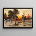 Rückkehr nach Hause bei Sonnenuntergang - Julius Sergius Klever — gerahmtes Bild an der Wand