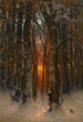 Sonnenuntergang durch die Bäume - Julius Sergius Klever — Ansicht des Kunstwerks