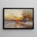 Wintersonnenuntergang - Julius Sergius Klever — gerahmtes Bild an der Wand