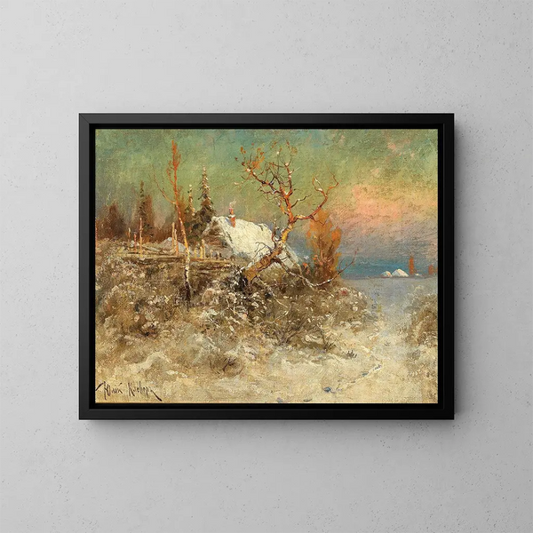 Winter an der Ostseeküste - Julius Sergius Klever — gerahmtes Bild an der Wand