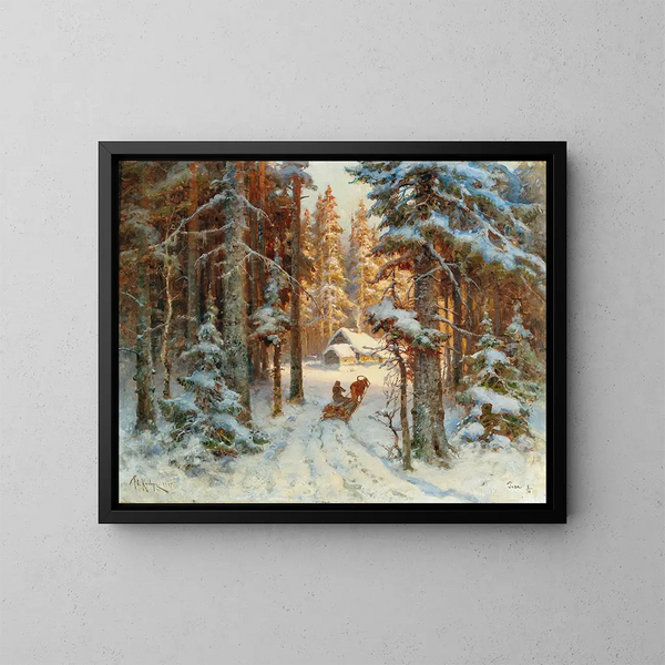Das Holzfäller kehren nach Hause zurück - Julius Sergius Klever — gerahmtes Bild an der Wand