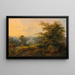 Landschaft mit figurativem Staffage - Julius Theodor Gruss — gerahmtes Bild an der Wand