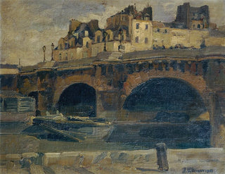 Julius Ullmann - Pariser Landschaft mit Pont Neuf.webp