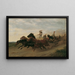 Landarbeit von slowakischen Bauern betrunken - Julius von Blaas — gerahmtes Bild an der Wand