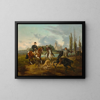 Juliusz Kossak - Hunting scene in Radziejowice.webp