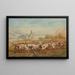 Ehrenwache der Krakauer Kavallerie, die den Kaiser bei seinem Spaziergang durch die Wiesen von Bonia begleitet - Juliusz Kossak — gerahmtes Bild an der Wand