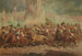 Hochzeitsprozession in Krakau vor dem Kaiser auf dem Hauptmarkt von Krakau - Juliusz Kossak — Ansicht des Kunstwerks