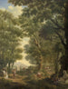 Landschafts-Gemälde im Arcadien-Stil, eines aus einer Serie von zehn Wandgemälden im Gartensaal im Erdgeschoss des Hauses an der Herengracht 524 in Amsterdam - Jurriaan Andriessen — Ansicht des Kunstwerks