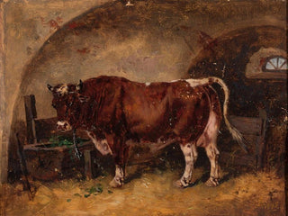 Bœuf dans l'étable - Józef Brodowski — Ansicht des Kunstwerks