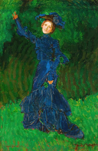 Jzef Mehoffer - Figure of a Woman Study to the Painting Strange Garden.webp