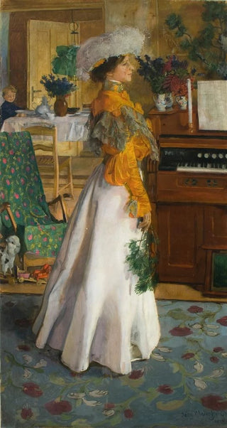 Jzef Mehoffer - Portrait of Wife.webp