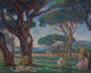 Landschaft der Provence mit idyllischen Szenen - Józef Pankiewicz — Ansicht des Kunstwerks