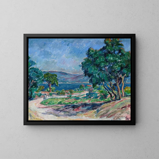Route nach Saint-Tropez - Józef Pankiewicz — gerahmtes Bild an der Wand