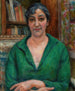 Portrait einer Frau mit grünem Pullover - Józef Pankiewicz — Ansicht des Kunstwerks