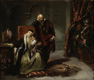 Jzef Simmler - Catherine Jagiellon with her son Sigismund imprisoned in the Gripshom Castle.webp