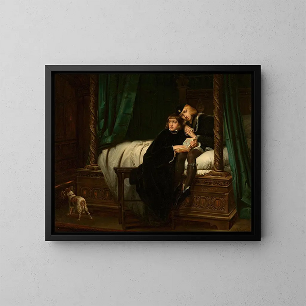 Kinder des Königs Eduard - Józef Simmler — gerahmtes Bild an der Wand