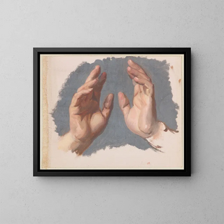 Jzef Simmler - Study of Both Hands of the Bishop for the Painting The Oath of Queen Jadwiga.webp