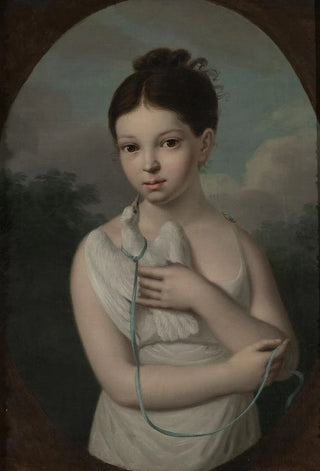 Jzef Sonntag - Portrait of Jzia Walicka 18081880 with a dove.webp