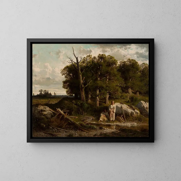 Eichenwald - Józef Szermentowski — gerahmtes Bild an der Wand