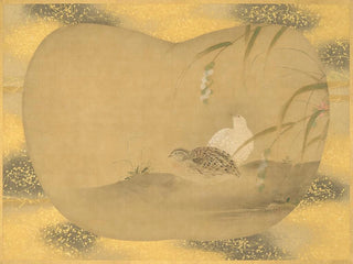 Sauvagine und Wachtel - Kanō Tsunenobu — Ansicht des Kunstwerks