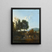Landschaft mit Maultiertreiber - Karel Dujardin — gerahmtes Bild an der Wand