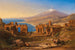 Ansicht der Ruinen des alten Theaters von Taormina, Sizilien - Karl Christian Sparmann — Ansicht des Kunstwerks