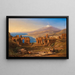 Ansicht der Ruinen des alten Theaters von Taormina, Sizilien - Karl Christian Sparmann — gerahmtes Bild an der Wand