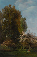 eines sitzenden Figuren unter einem Kirschbaum - Karl Daubigny — Ansicht des Kunstwerks