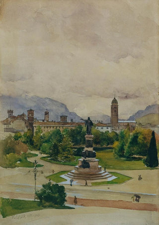 Karl Friedrich Gsur - Danteplatz in Trient.webp