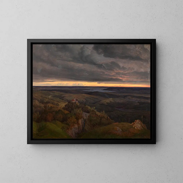 Landschaft des Eiffelturms - Karl Friedrich Lessing — gerahmtes Bild an der Wand