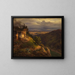 Landschaft - Karl Friedrich Lessing — gerahmtes Bild an der Wand