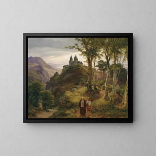 Karl Friedrich Lessing - Romantische Landschaft mit Klosteranlage.webp