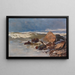 Strand bei Lohme mit Felsen - Karl Hagemeister — gerahmtes Bild an der Wand