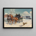 Winterlandschaft mit einer Kutsche - Karl Hansen Reistrup — gerahmtes Bild an der Wand