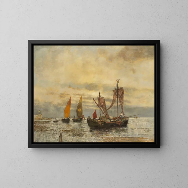 Bragozzi vénitiens - Karl Heffner — gerahmtes Bild an der Wand