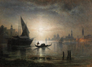 Karl Heilmayer - Venedig Eine Mondnacht im Bacino.webp
