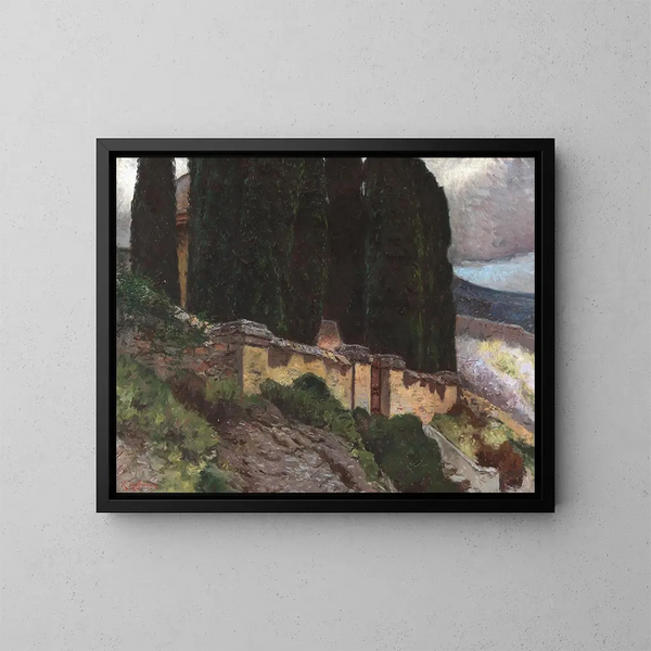 Zypresse - Karl Hofmann — gerahmtes Bild an der Wand