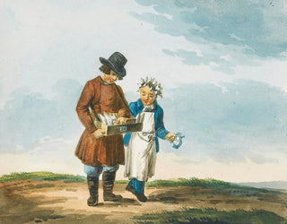 Zwei junge Straßenverkäufer - Karl Ivanovich Kollman — Ansicht des Kunstwerks