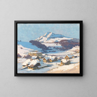 Karl Ludwig Prinz - Wienerbruck and tscher mountain at snow.webp